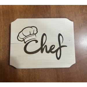 Gravírozott chef mintás..