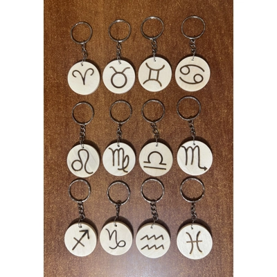 Gravírozott horoszkópok kulcstarók