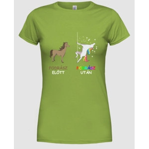 Fodrász előtt-után női póló