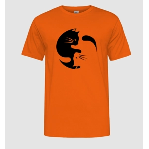 Ying yang macska férfi póló