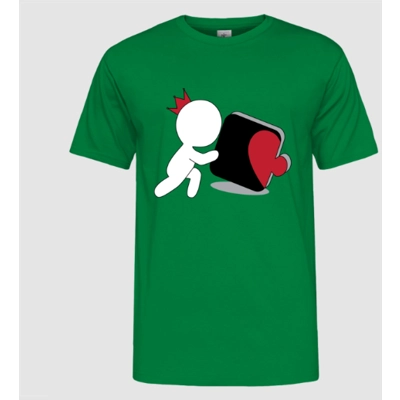 Szív puzzle férfi póló Szív puzzle férfi póló