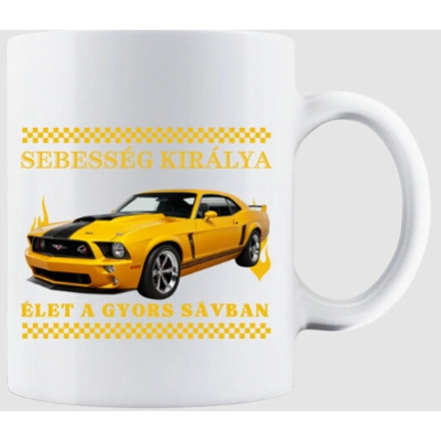 Sebesség király bögre