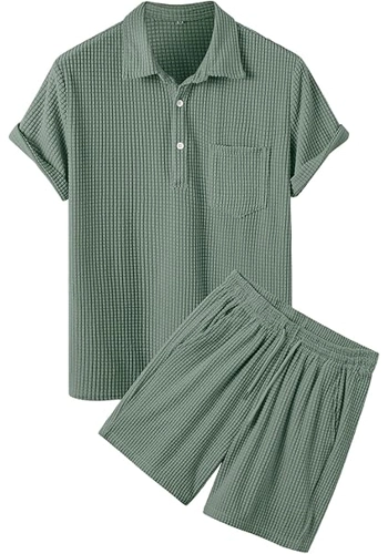 ZAFUL Men's Casual Button-Down Shirts Short Sleeve Striped Dress Shirts Button Down Tops