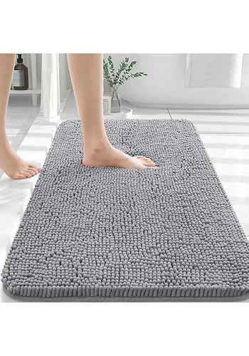 OLANLY Bathroom Rugs 30x20, Extra Soft Absorbent Chenille Bath Rugs, Rubber Backing Quick Dry, Machi