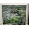 Duck in The Pond - acrylic on canvas 30x30 cm direct from artist