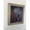 "Shy Elephant" Oil/Canvas Painting 8x10 " - Direct from the artist