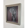 "Shy Elephant" Oil/Canvas Painting 8x10 " - Direct from the artist