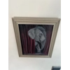 "Shy Elephant" Oil/Canvas Painting 8x10 " - Direct from the artist