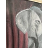 "Shy Elephant" Oil/Canvas Painting 8x10 " - Direct from the artist