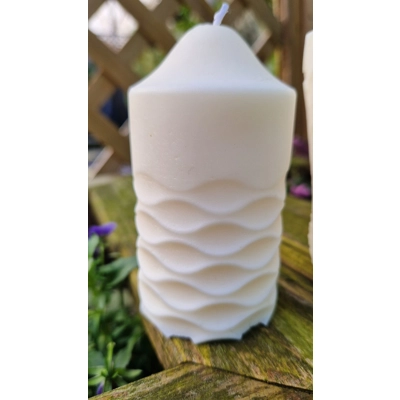 Pillar Half Ripple Candle