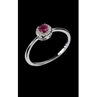 925 Sterling Silver Heated Ruby