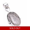 Black Rutile and Moonstone Pendant