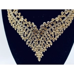 Luxury Jewelry Set Wholesale Elegant Bridal Wedding Prom Red Crystal Statement Earrings Rhinestone