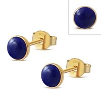 925 Silver Lapis Lazuli-14K gold Plated