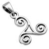 925 Silver Celtic Triskete Tripal Siral Pendant