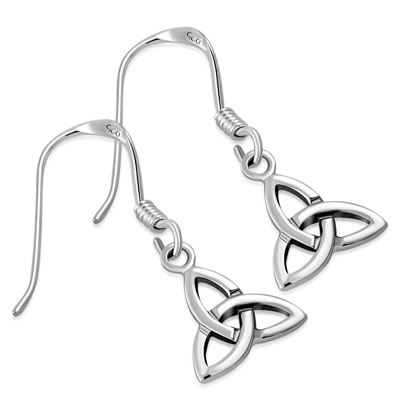 925 Silver Celtic Trinity Flat Knot Earrings 925 Silver Celtic Trinity Flat Knot Earrings