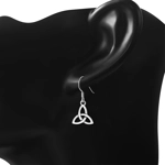 925 Silver Celtic Trinity Flat Knot Earrings 925 Silver Celtic Trinity Flat Knot Earrings