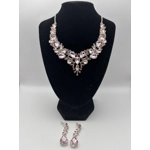 Crystal  Earrings and matching Necklace Rhinestone