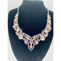 Crystal  Earrings and matching Necklace Rhinestone