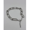 silver plated Paperclip Choker Bracelet 10inches .
