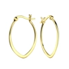 Silver French Lock Hoop Earrings