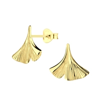 925 Silver Ginko stud Earrings