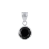 925 Silver 8 mm Round Cubic Zirconia Pendant