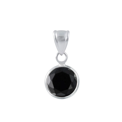 925 Silver 8 mm Round Cubic Zirconia Pendant 925 Silver 8 mm Round Cubic Zirconia Pendant