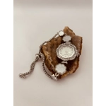 18k White gold Plated Adjustable Watch with Rhinestones