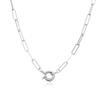 18K Paperclip Choker Necklace 16 inches