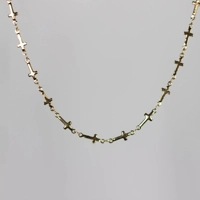 18K Gold Plated Stainless Steel Cross Necklace.