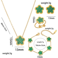 18K Gold Plated/Titanium Steel Jewellery Set