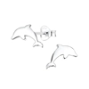 925 Silver Dolphin Stud Earrings