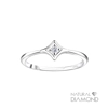 925 Silver Natural Diamond 0.02 ct Adjustable Ring