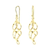925 Silver / 14K Gold Plated Spiral Earrings