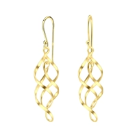 925 Silver / 14K Gold Plated Spiral Earrings