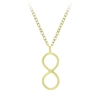 925 Silver / 14K Gold Plated Infinity Necklace