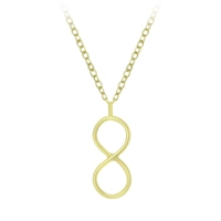 925 Silver / 14K Gold Plated Infinity Necklace