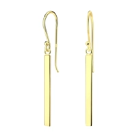 925 Silver / 14K Gold Plated Bar Earrings
