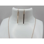 925 Silver Bar Necklace + Earrings