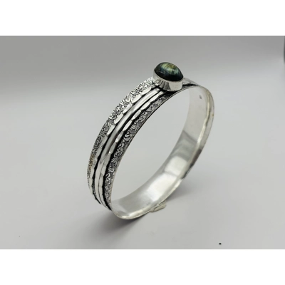 Natural Labradorite Handmade Bangle.