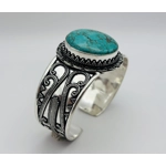 Natural Green Turquoise Handmade Bangle