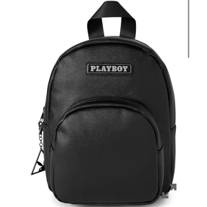 Black Playboy Logo Mini Backpack