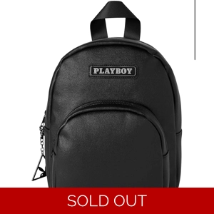 Black Playboy Logo Mini Backpack