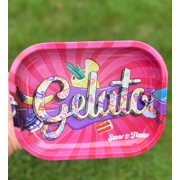 Gelato Design Metal Rolling Tray - Pink Tray with 
