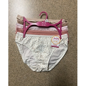 Maidenform Girls 5 Pack Cotton Bikini Panties Size12  Multicolor