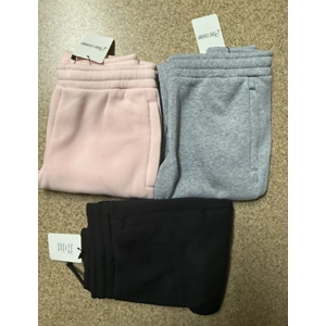 Lot of 3 Athletic Works Girls Fleece Jogger Sweatpants Size S (6-6x) Black,Gray