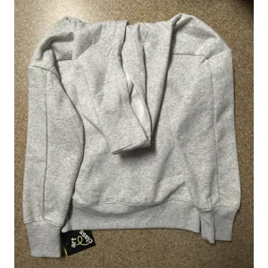 Fleece Raw Edge Hem Hoodie Art Class Heather Gray M 7/8 Casual Sweatshirt Comfy