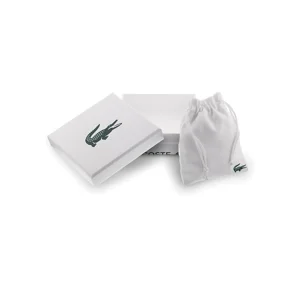 Lacoste 2040103 Jewelry Ensemble Men's Stainless Steel and Green Silicone Link/Chain Bracelet Silver