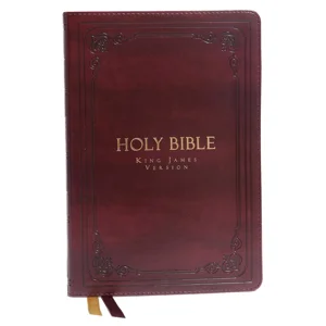 Holy Bible, Thinline Large Print Faux Leather Red Letter Edition